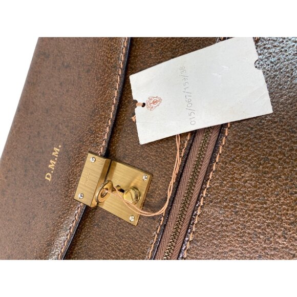 Vintage 70's Gucci Brown Locking Portfolio - Picture 8 of 12